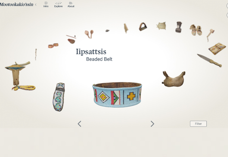 Explore page of the Mootookakio’ssin website