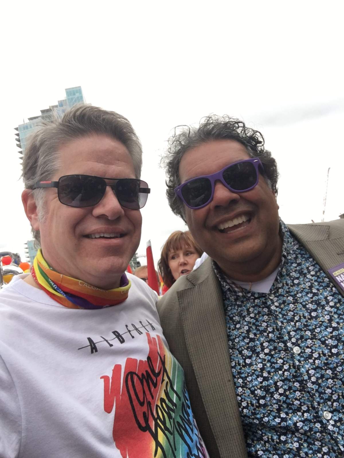 Darren Lund with former mayor Naheed Nenshi.