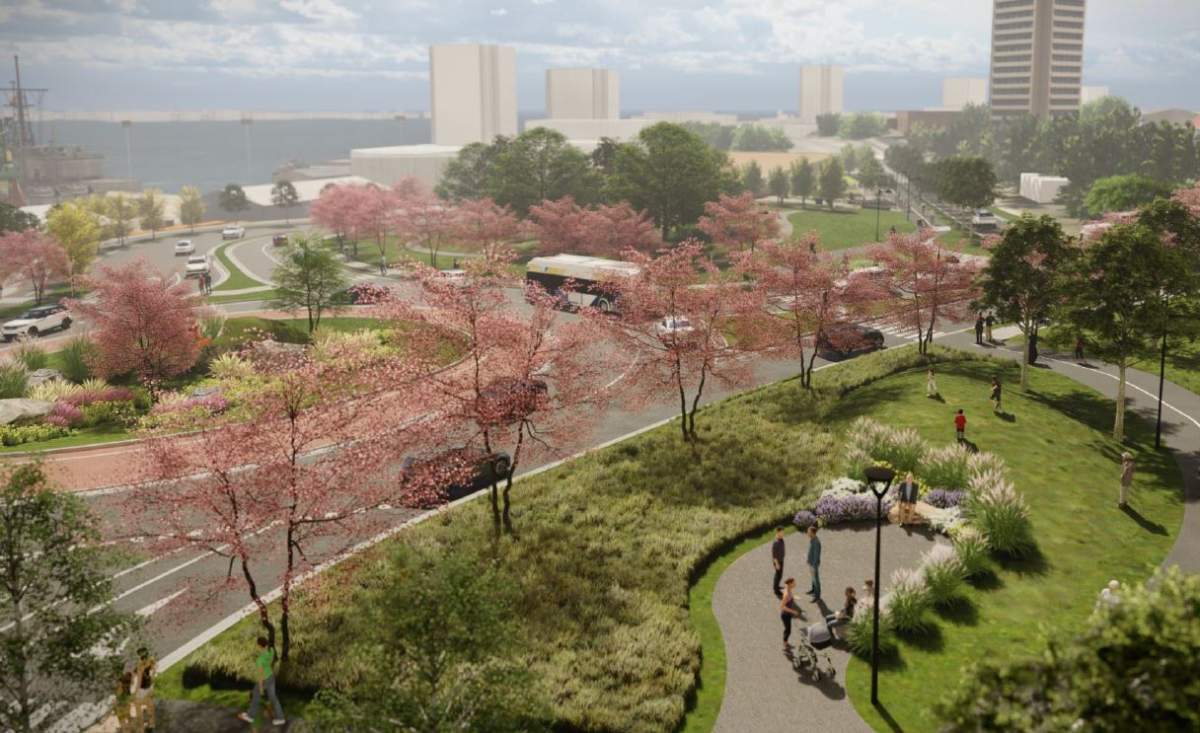 The city said the project will extend the entrance to the city’s downtown northward.