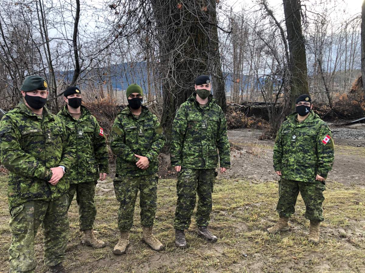 The Canadian Armed Forces are working to reinforce flood defences in the City of Merritt.
