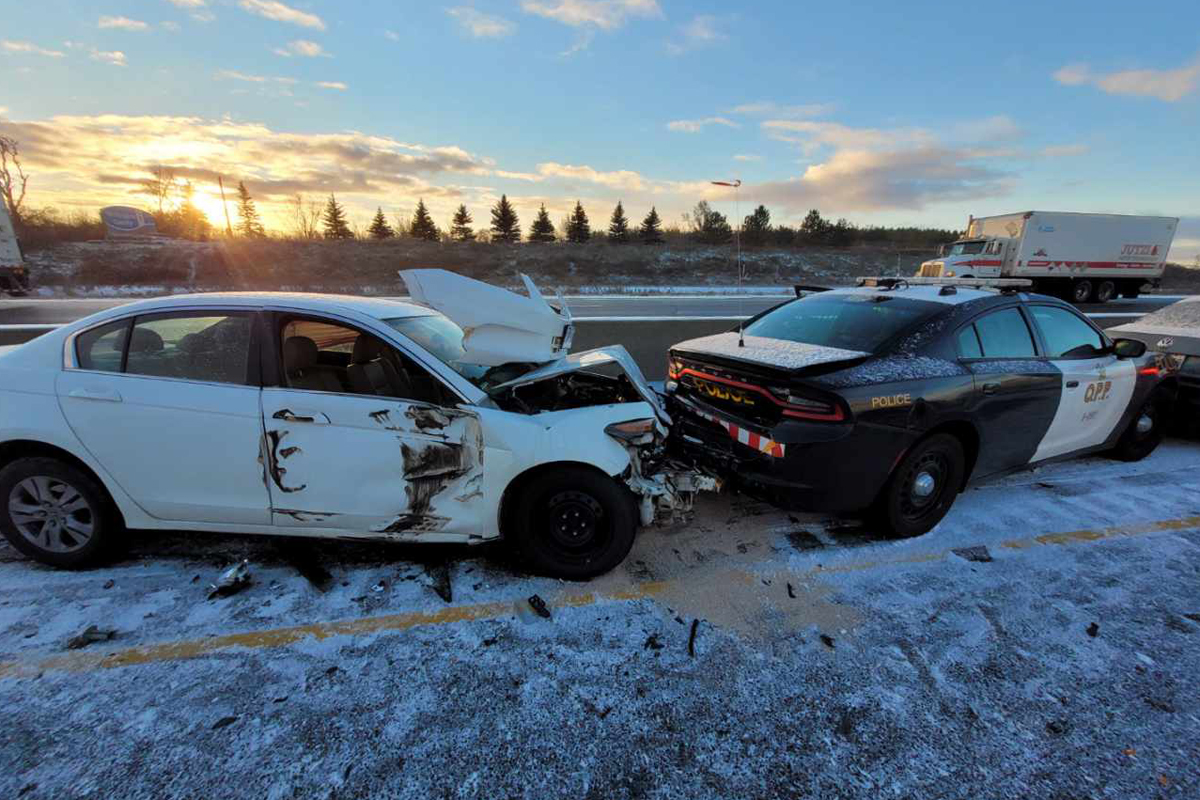 OPP posted photos of the aftermath on Twitter.