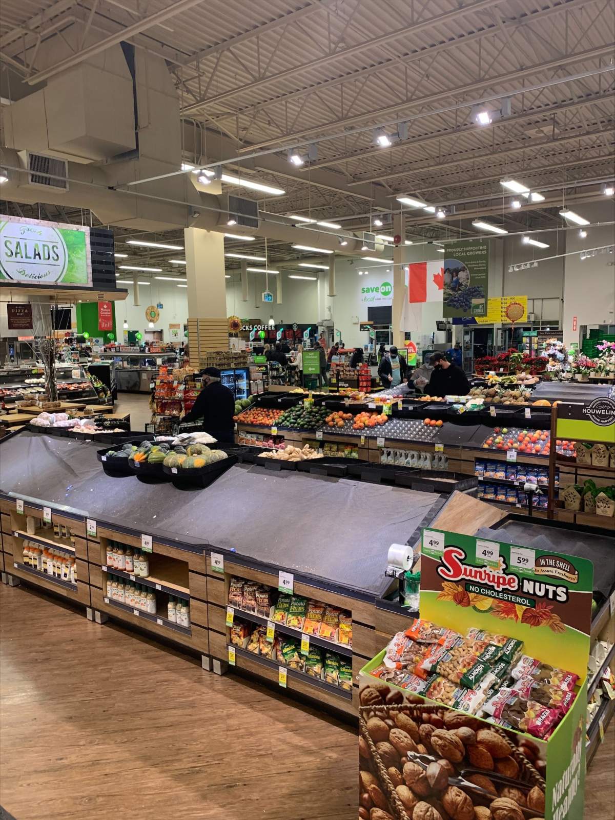 Shelves in an Abbotsford grocery store Tuesday.