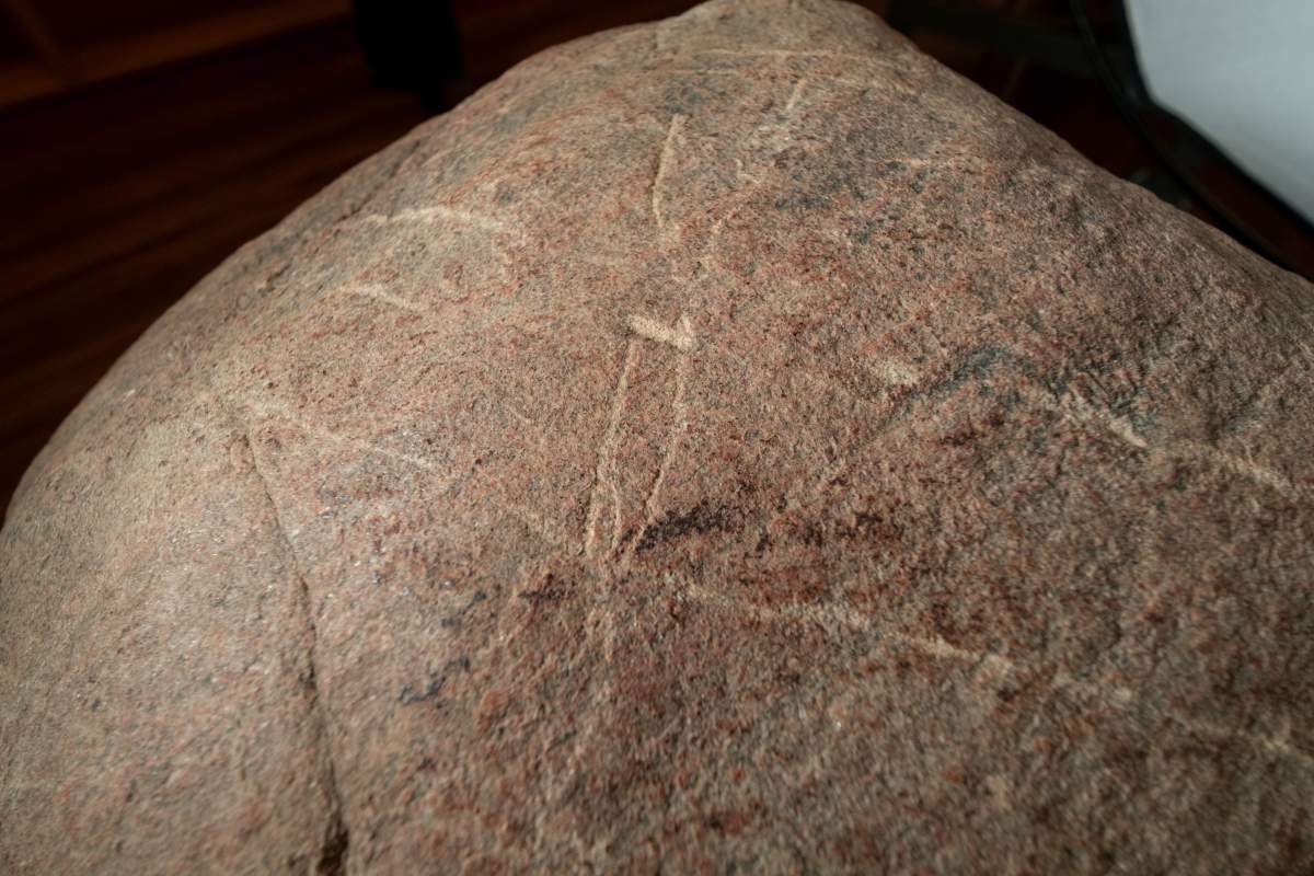 One of the four petroglyphs discovered at Wanuskewin Heritage Park.
