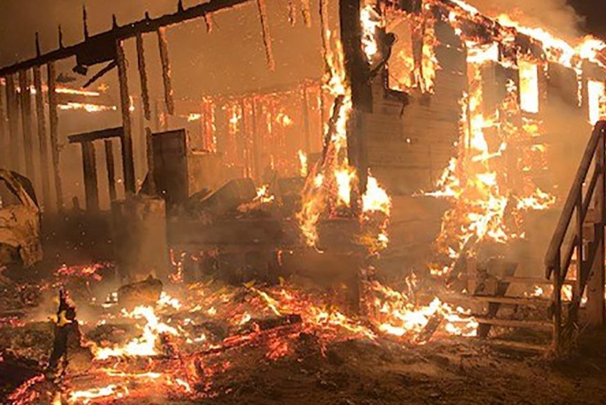 A house fire at Bunibonibee Cree Nation in northern Manitoba.