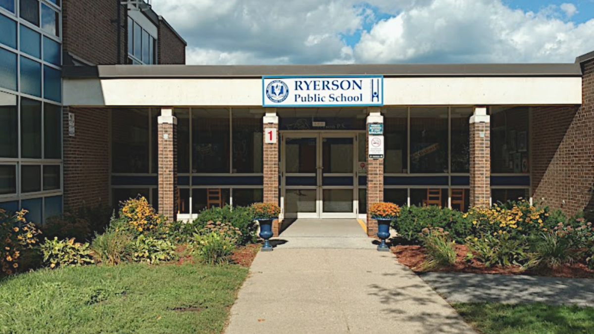 Ryerson public School on Woodview Road in Burlington, Ontario.