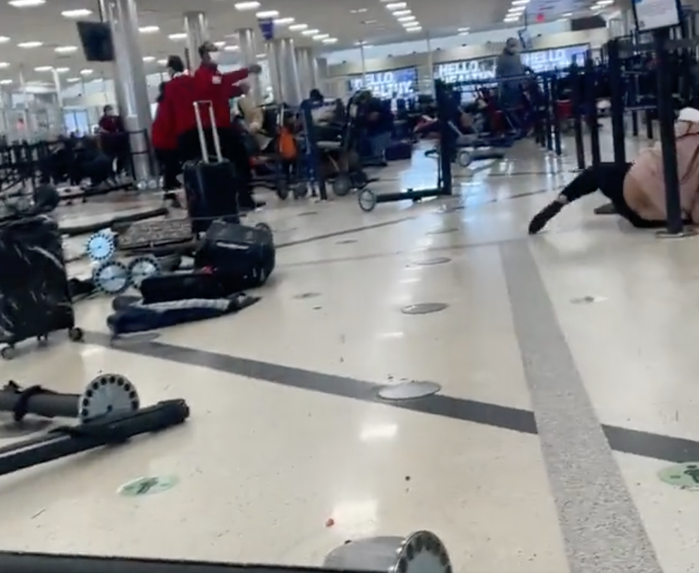 Chaos ensued at an Atlanta airport after a man accidentally fired a gun.