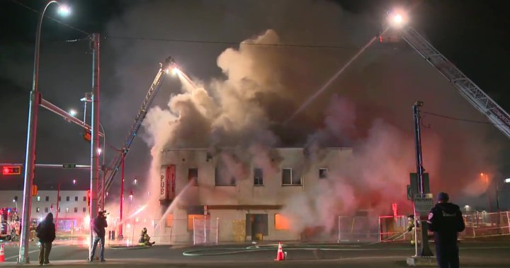 Edmonton’s notorious Milla Pub goes up in flames