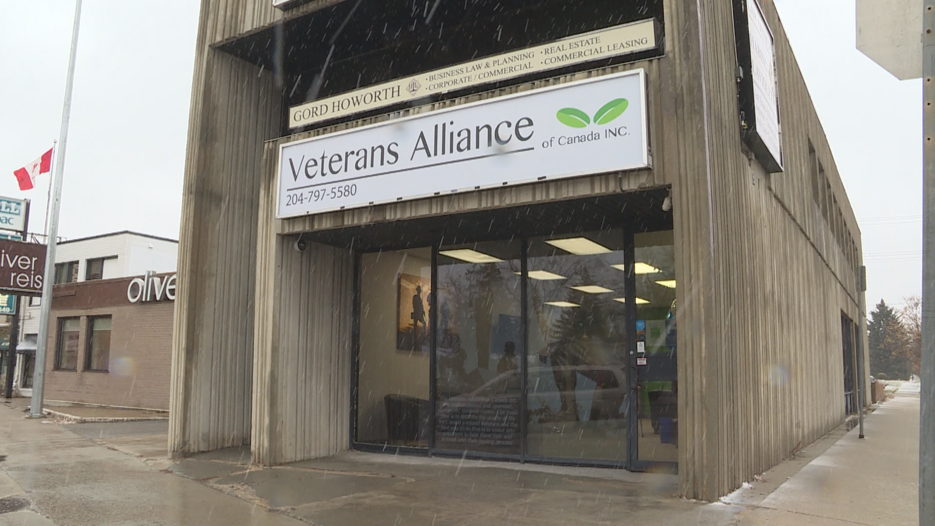 Veterans Alliance of Canada office on Portage Avenue in Winnipeg.