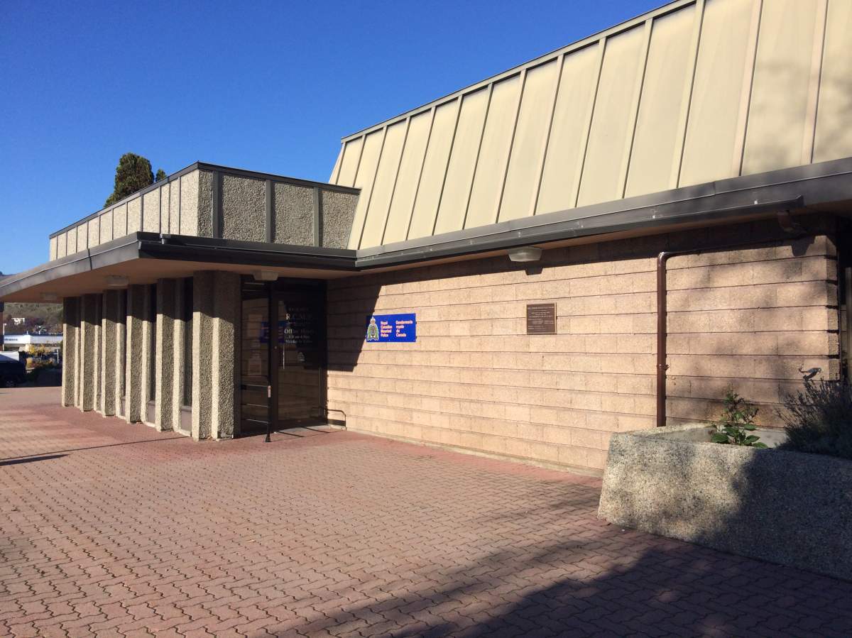 The RCMP detachment in Vernon, B.C.