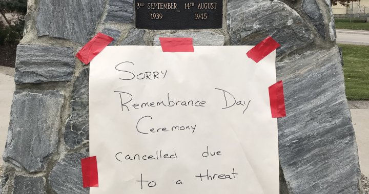 Death threat caused public Remembrance Day ceremony cancellation: B.C. Legion branch