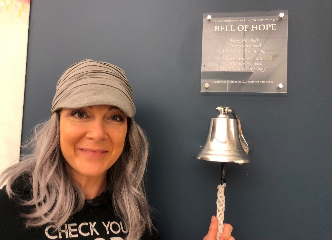 Heidi Hadubiak, 43, celebrates finishing chemo.