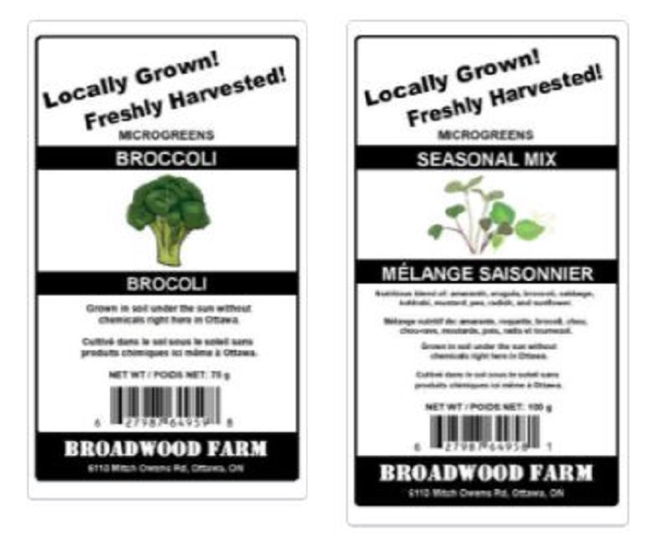 Broadwood Farm	Broccoli Microgreens and Broadwood Farm	Seasonal Mix Microgreens.