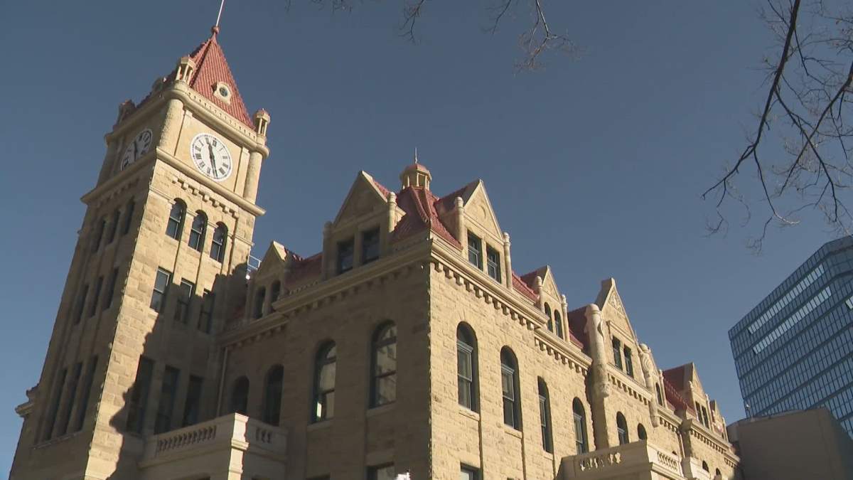 Calgary's historic city hall, pictured on Nov. 25, 2021.