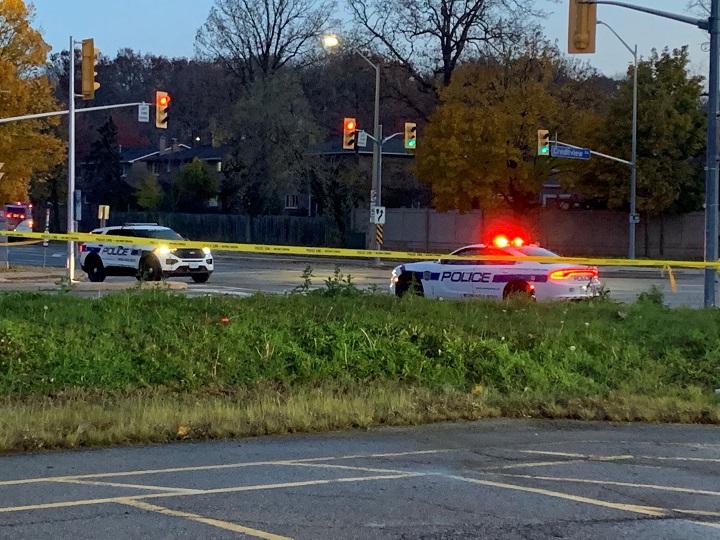 A photo of the crash scene near Rathburn and Creditview roads.