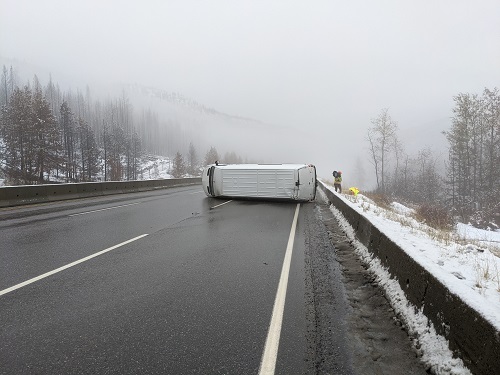 It's only the end of October and RCMP has already been to numerous crashes on B.C. Highways including one where an officer and a partner agency were almost struck by a passing vehicle.