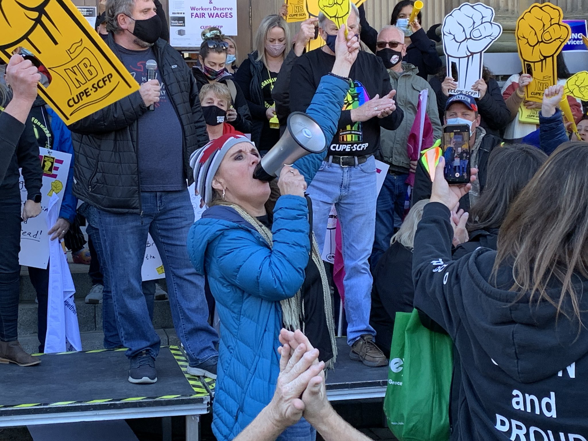 Thousands Of Protesters Gather At N.B. Legislature To Support Striking ...