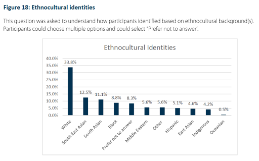 Respondents to Calgary’s SRO program initial survey identify their ethnicity.