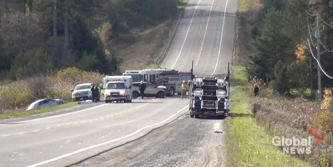 City of Kawartha Lakes OPP say a woman was killed following a head-on collision on Hwy. 7 just east of the village of Omemee on Tuesday afternoon.