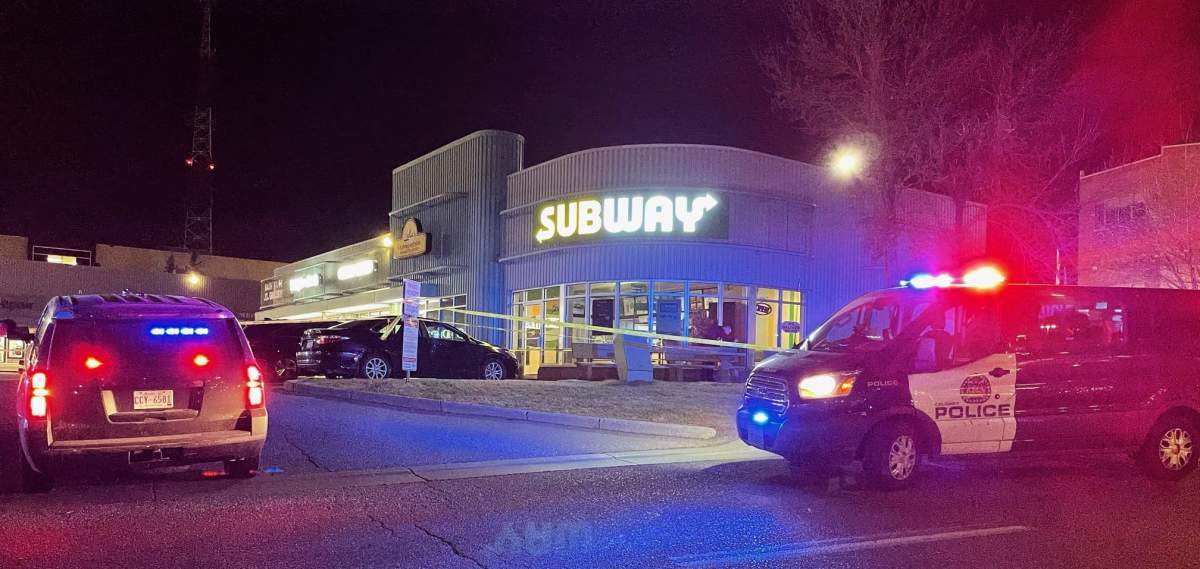 Calgary police responded to a fatal shooting in the 200 block of 28 Street S.E. on Monday, Nov. 22, 2021.