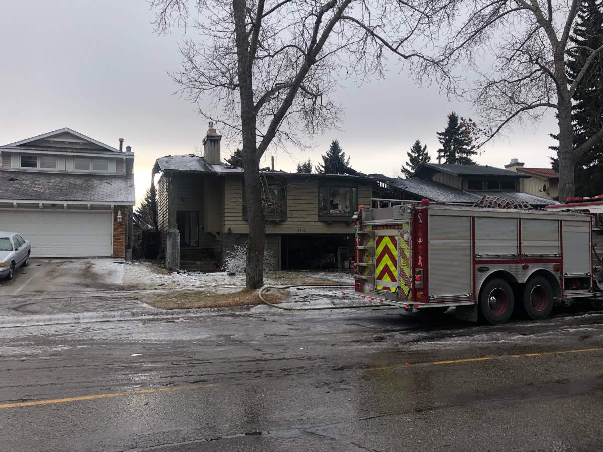 The Calgary Fire Department responded to a blaze that damaged multiple homes on Sunday, Nov. 21, 2021.
