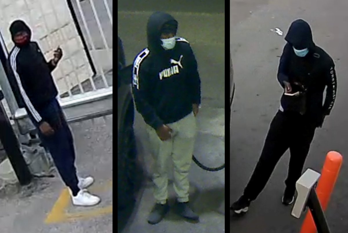 Calgary police are looking for these three men who were allegedly involved in a kidnapping and robbery in September 2021.