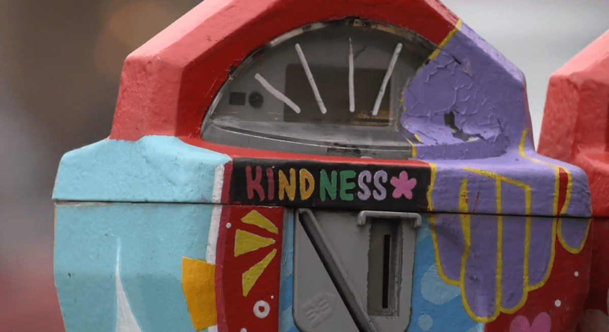 One of five student-designed 'kindness meters' installed in Delta, B.C.