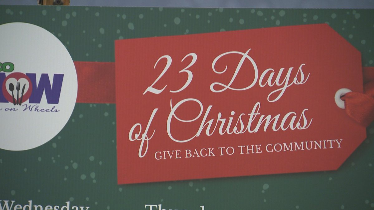 The Meals on Wheels 23 Days of Christmas campaign is well on its way to its fundraising goal. November 30, 2021.