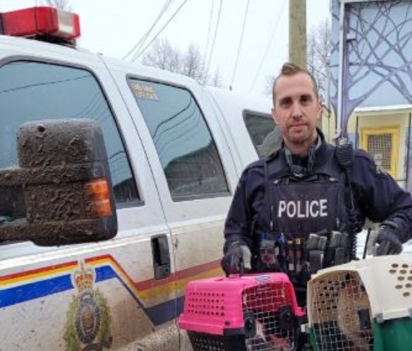 Cst. David Feller of the Merritt RCMP has been working double-duty to reunite pets with families displaced by floods.