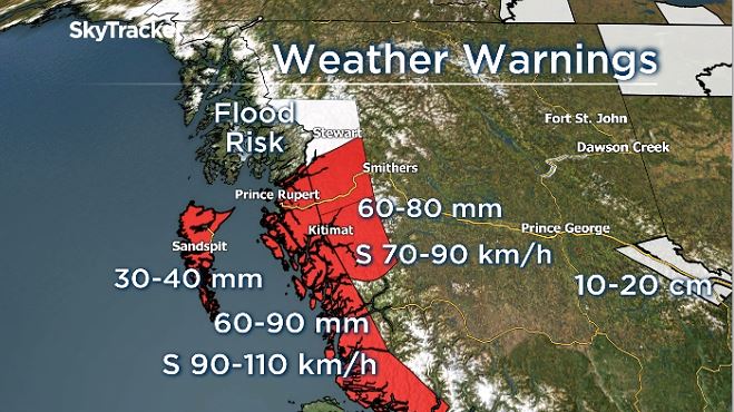 New flood concerns as next atmospheric river makes landfall on B.C. north, central coasts - image