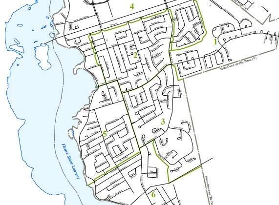 The district of Pincourt is seen on the map.