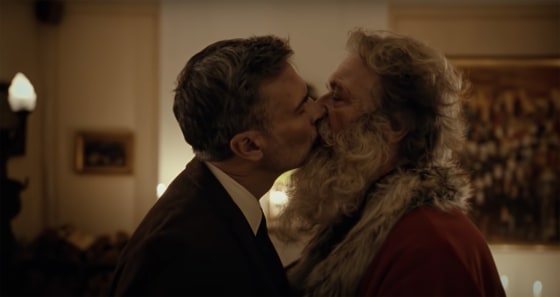 Harry and Santa kiss