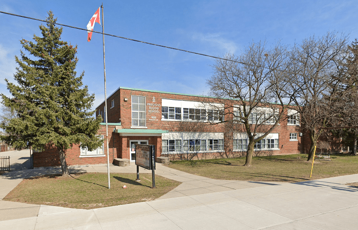 A photo of Precious Blood Catholic elementary school in Scarborough.