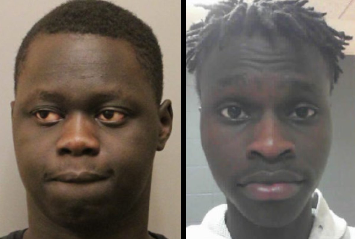 Calgarians Bol Agout (left), 19, and Agout Agout (right), 21, are wanted on warrants for robbery and forcible confinement.