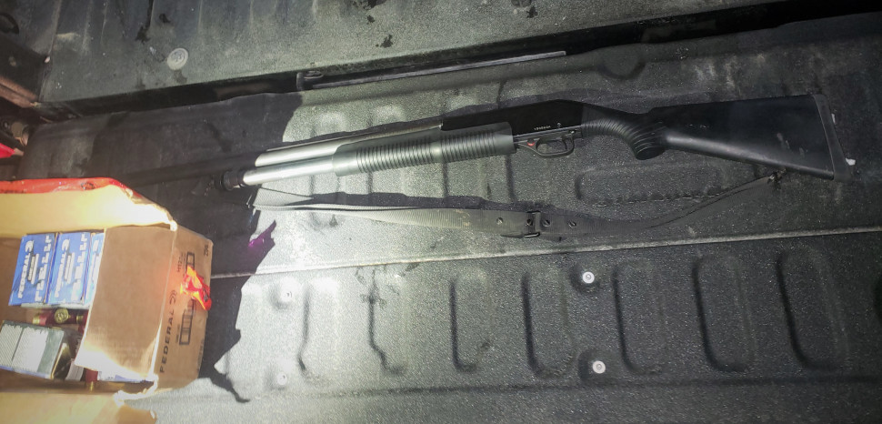 A firearm and ammunition seized by Manitoba RCMP.