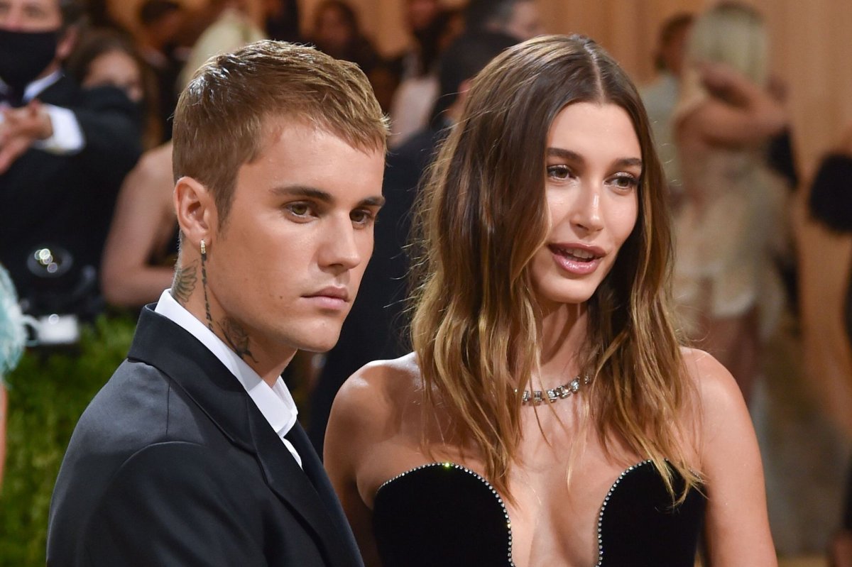 Justin Bieber and Hailey Bieber photographed together at the MET Gala.