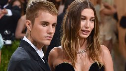 Justin Bieber and Hailey Bieber photographed together at the MET Gala.