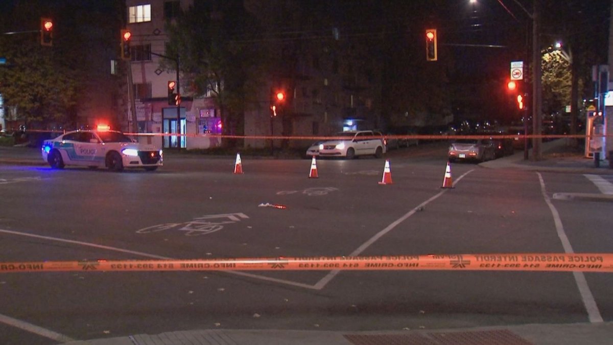 A woman in her mid-forties was hit by a car while crossing Henri Bourassa Boulevard in Montreal North. Monday, November 1, 2021.