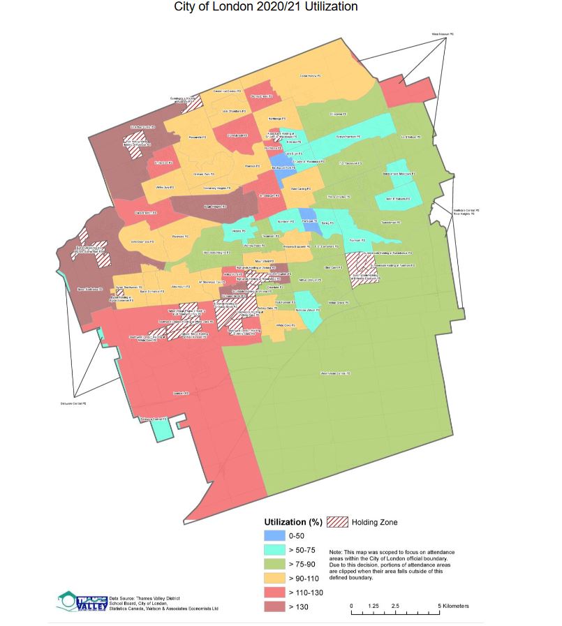 thames valley district school board capacity enrolment boundary