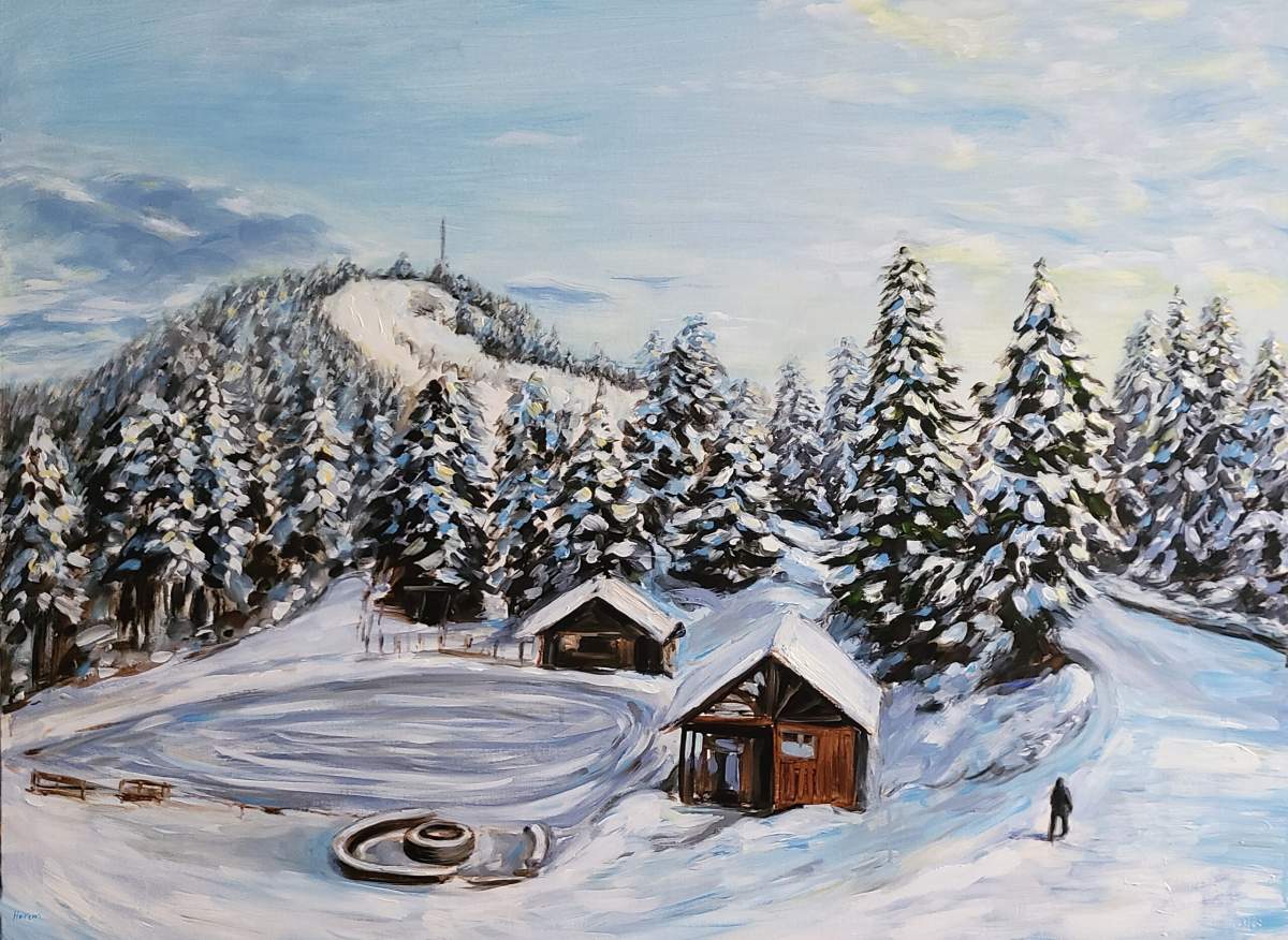 This original painting by Harem Tahir is being auctioned off with all proceeds going to support the Immigrant Settlement Society of B.C.