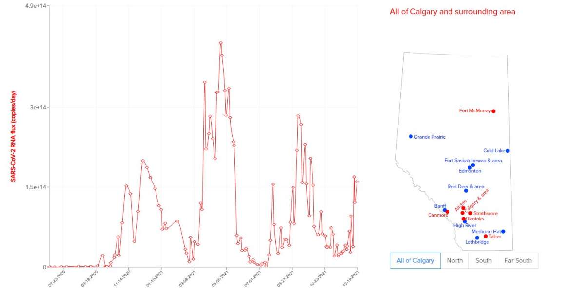 A screenshot of the map of Calgary on the chi-csm.ca website as of Dec. 28, 2021.