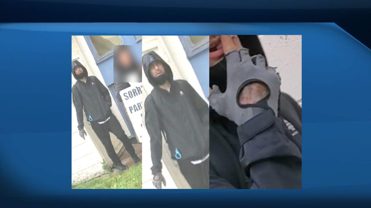 Images from CCTV of a man Calgary police has information on a church arson from July 4, 2021.