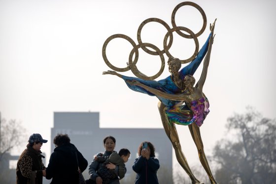 Statue for the Beijing Winter Olympics.
