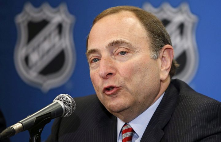 FILE – In this Wednesday, June 24, 2015, file photo, NHL commissioner Gary Bettman speaks at a news conference.