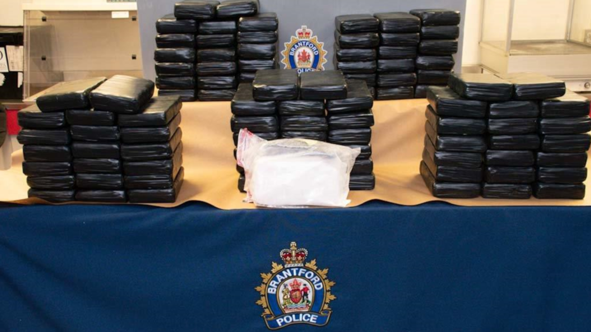 Police say close to $12 million in cocaine was seized by Canada Border Services (CBSA) guards on Dec. 4, 2021.