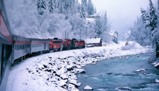 1978 – A CP Passenger train passes through Kicking Horse Canyon, B.C.