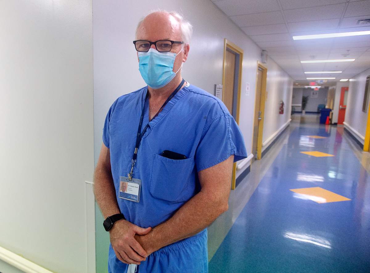 Dr. Stephen Beed, medical director of Nova Scotia’s organ and tissue donation program, is seen at the Halifax Infirmary in Halifax on Thursday, Jan. 14, 2021. 