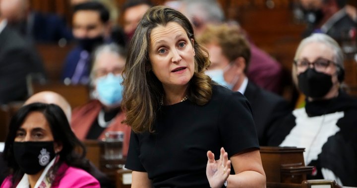 Opposition MPs to review $7.4B pandemic aid bill, grill Freeland on economy