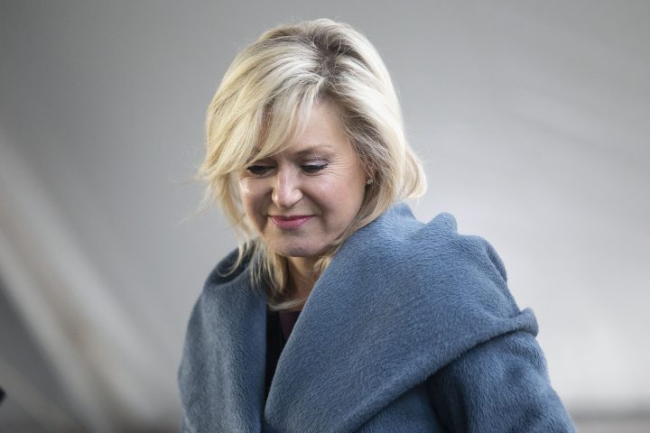 Mississauga Mayor Bonnie Crombie attends an announcement at Mississauga Hospital in Mississauga, Ont., on Wednesday, December 1, 2021.