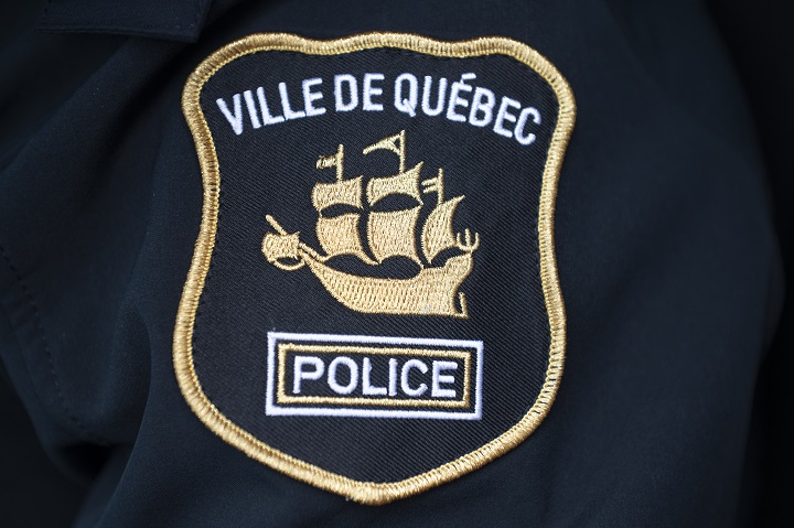 A Quebec City police badge is seen in Quebec City, Friday, Dec. 3, 2021. 