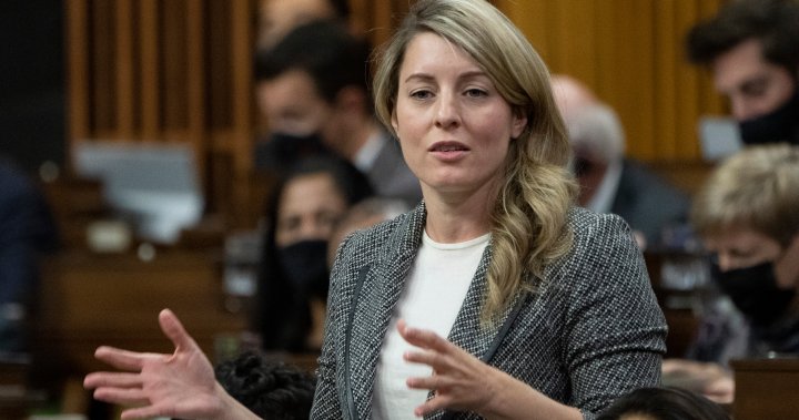 Minister Melanie Joly says she has tested positive for COVID-19